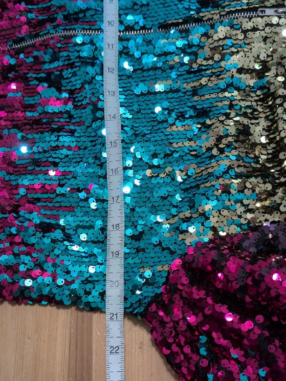 Sequin Ombre Bomber Jacket - Multicolor - Picture 7 of 7